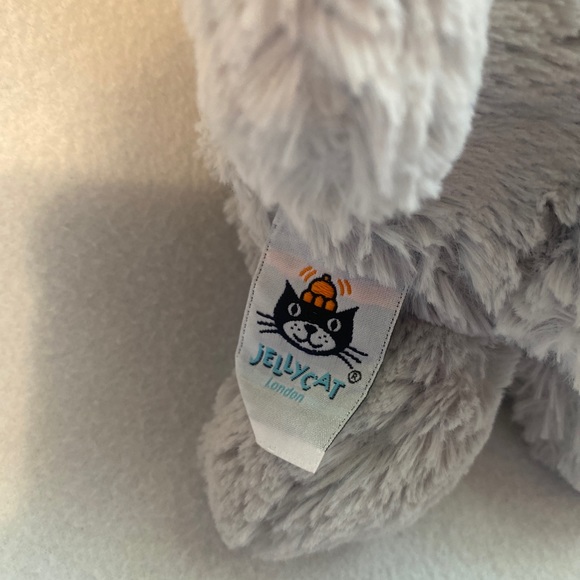 Jellycat Bashful Bunny Gray Grey Floppy Ears Stuffed Animal Plush Rabbit Toy EE - Picture 9 of 10